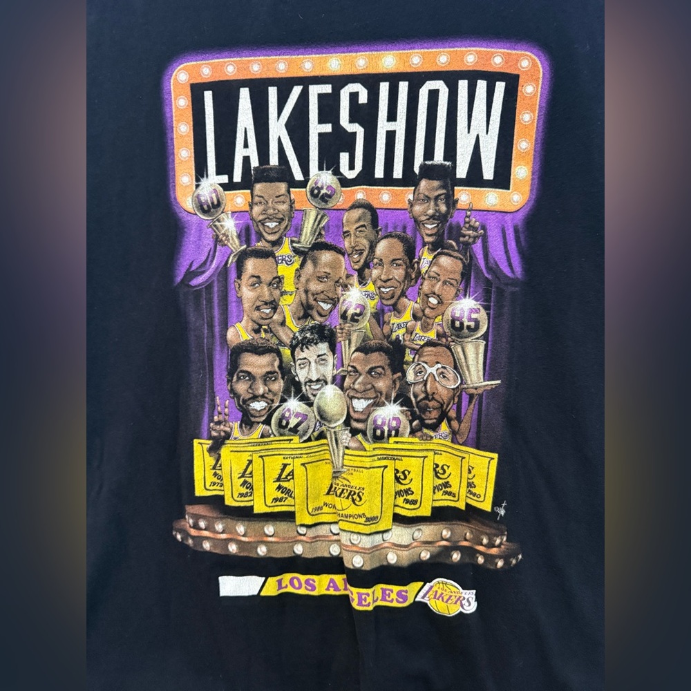 Mitchell & Ness NBA Los Angeles Lakers Lakeshow Graphic Cartoon Tee | Medium - Picture 3 of 5